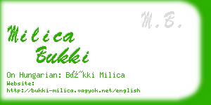 milica bukki business card